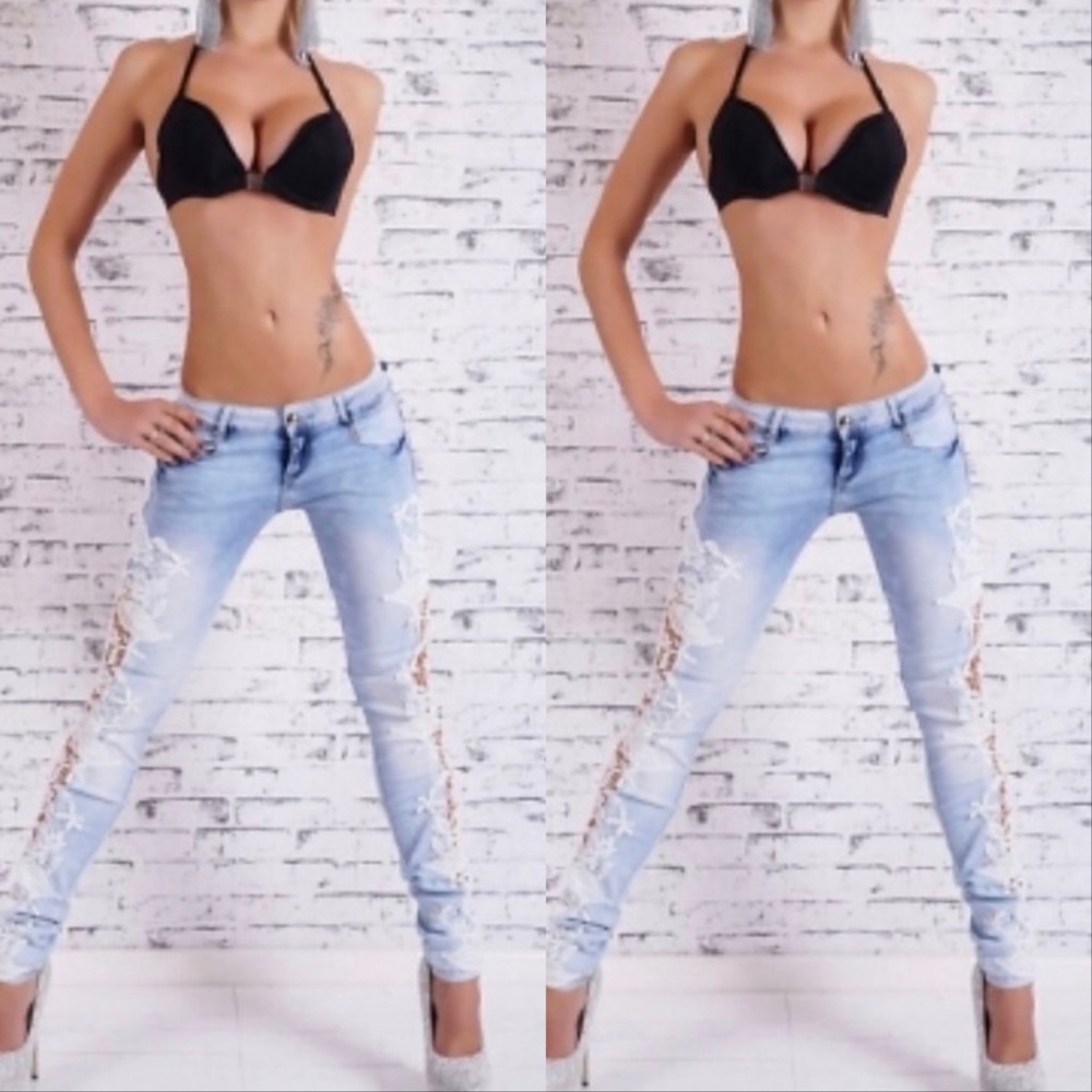 Mid waist Denim Jeans